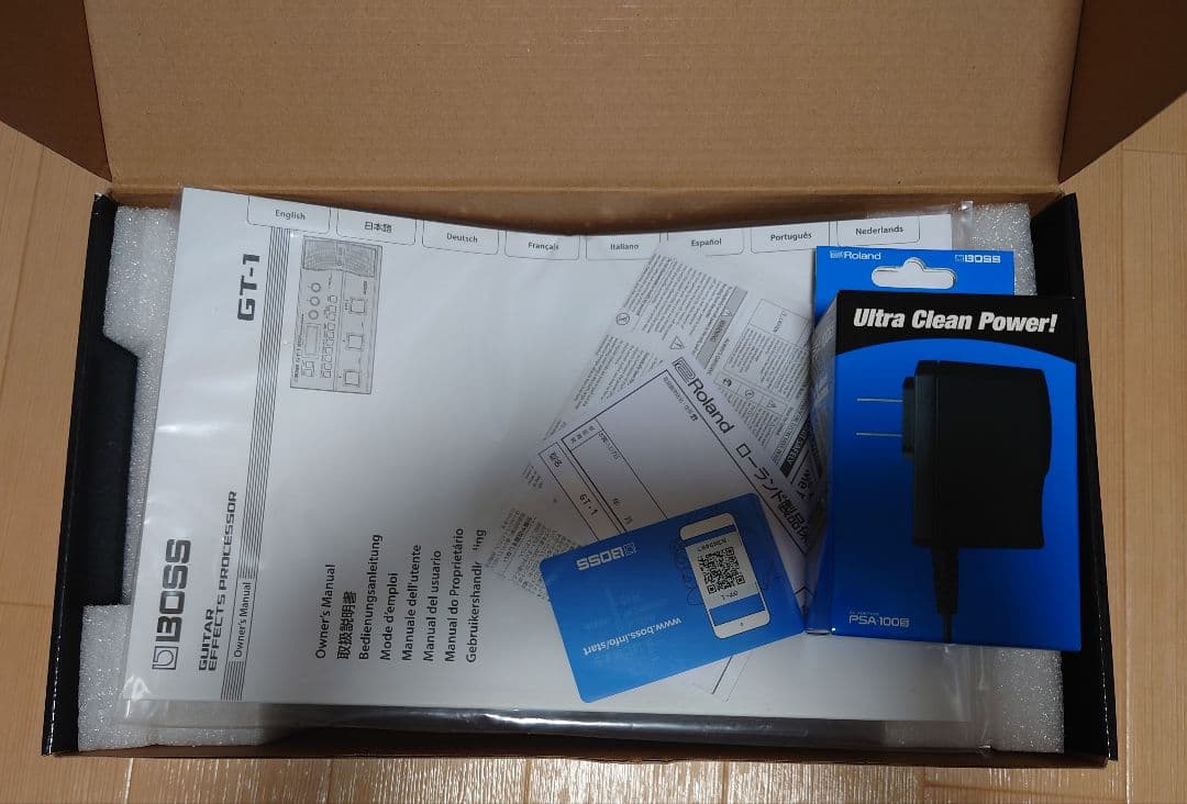BOSS GT-1 マルチエフェクター　純正アダプター 教科書セット