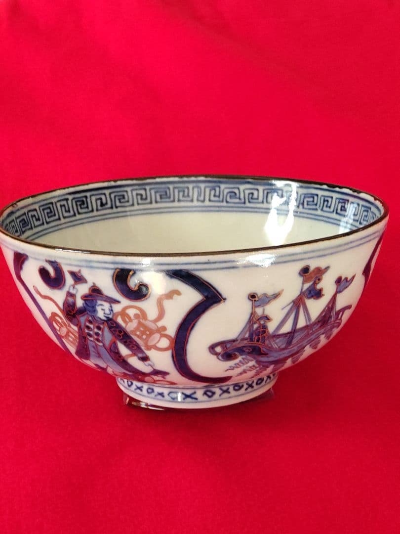 古伊万里四艘船文鉢。