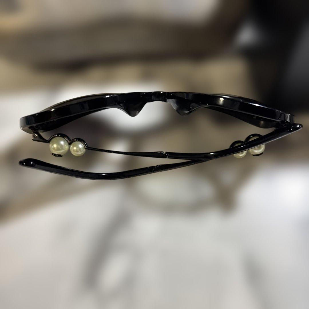 【外箱 ケースつき】CHANEL サングラス パールサングラス ブラック