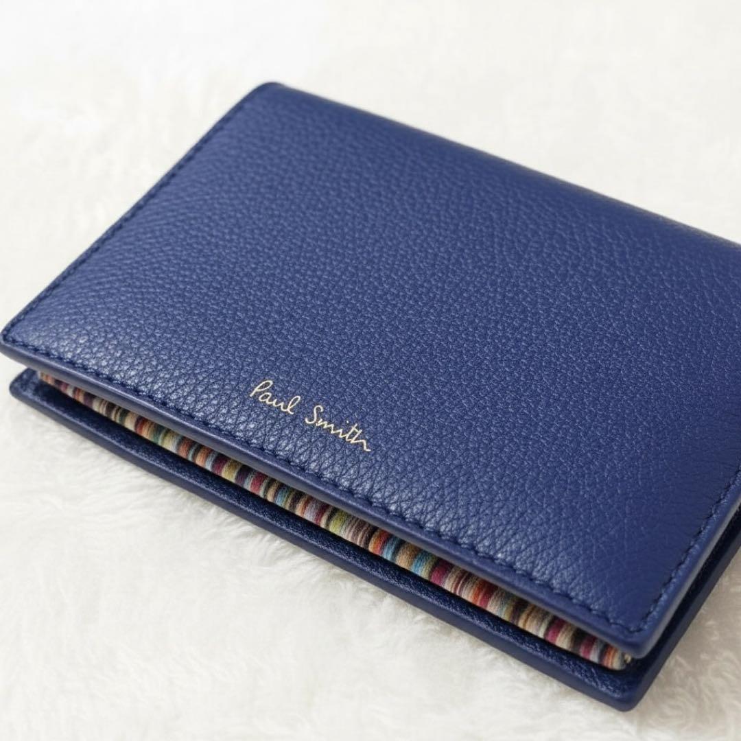 【美品】Paul Smith ネイビー 名刺入れ　カードケース　パスケース