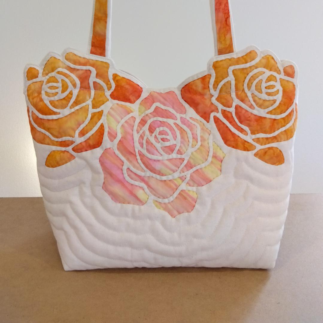 ハワイアンキルト　ハンドメイド　ロケトートバッグ