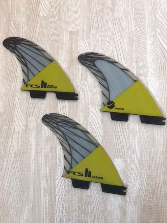 サーフィン・ボディボード FCS II CARVER PC CARBON TRI SET(MEDIUM)
