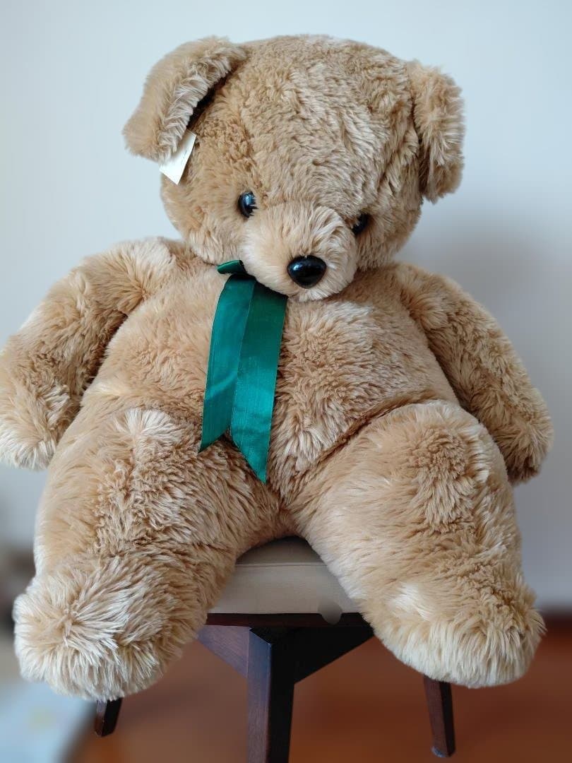 【巨大熊】レトロベージュのぬいぐるみテディベア