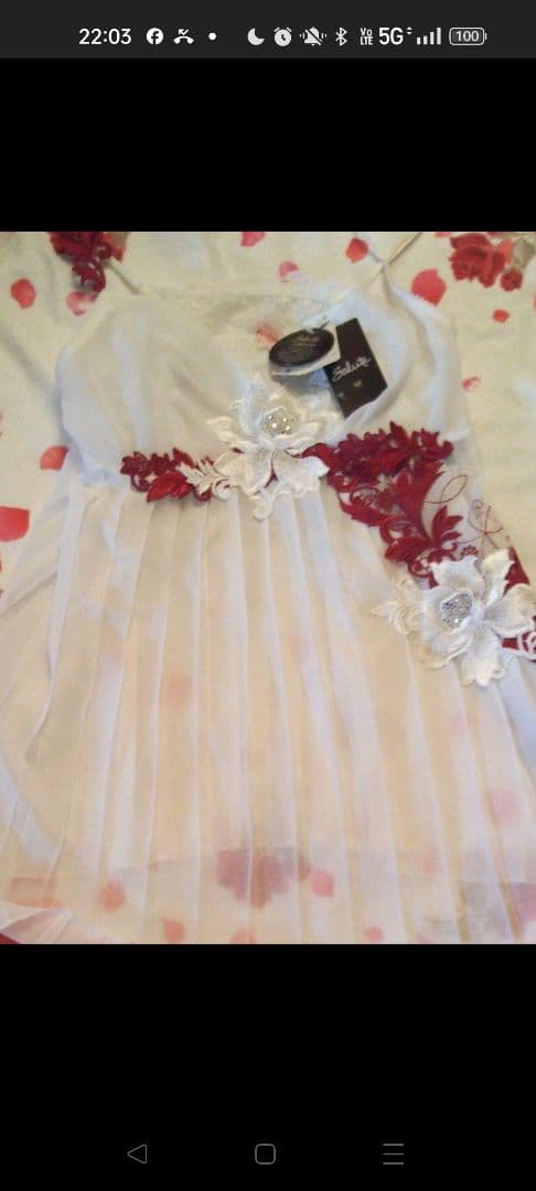 サルート歌舞伎刺繍デザイン ホワイトキャミソール Lサイズ即購入◎廃盤品です