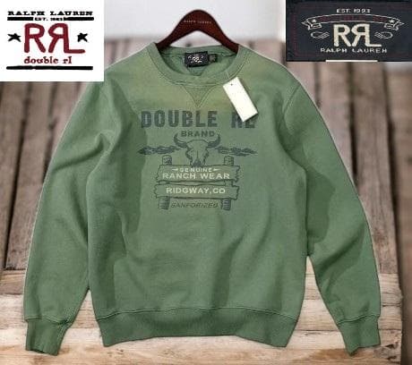 hirosu6966　DOUBLE RL オリーブグリーン スウェットXL