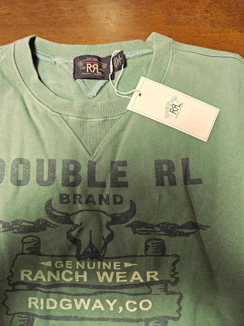 hirosu6966　DOUBLE RL オリーブグリーン スウェットXL