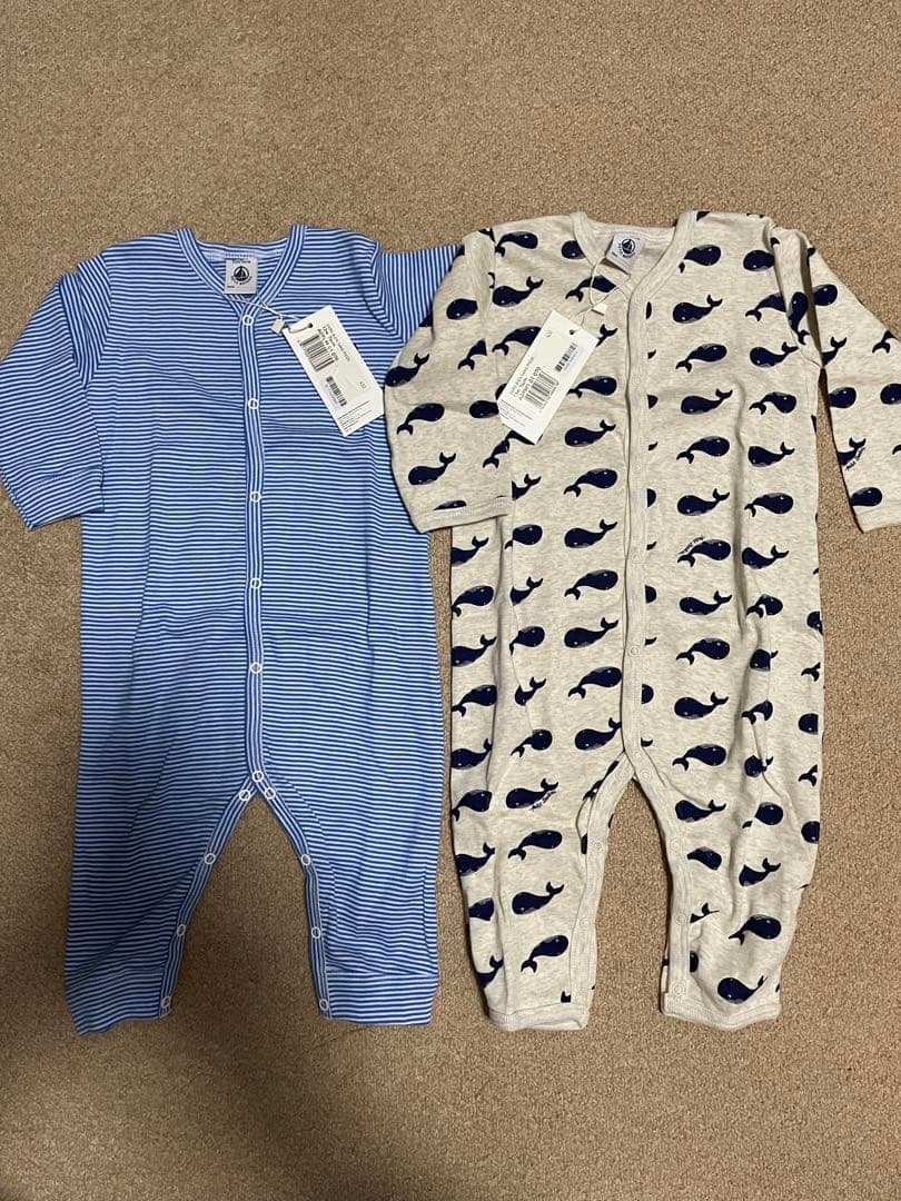 新品タグ付き！PETITBATEAU プチバトー　ロンパース 12m/74cm