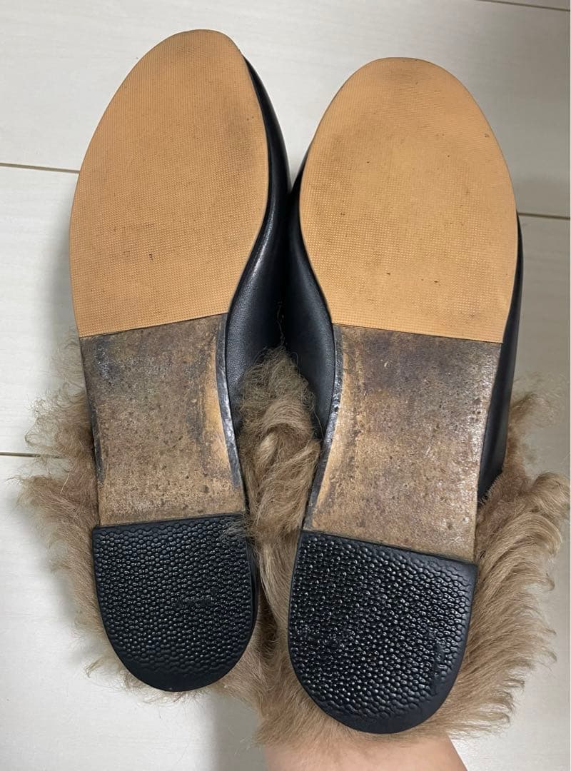 【美品】GUCCIプリンスタウン ホースビット 黒 レザー ファー