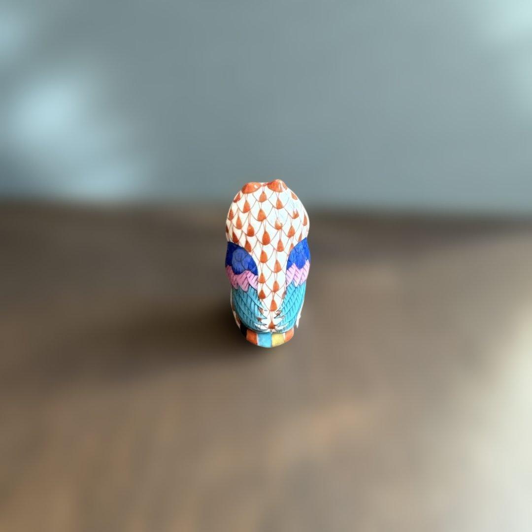 Herend 幾何学模様の陶器製鳥置物