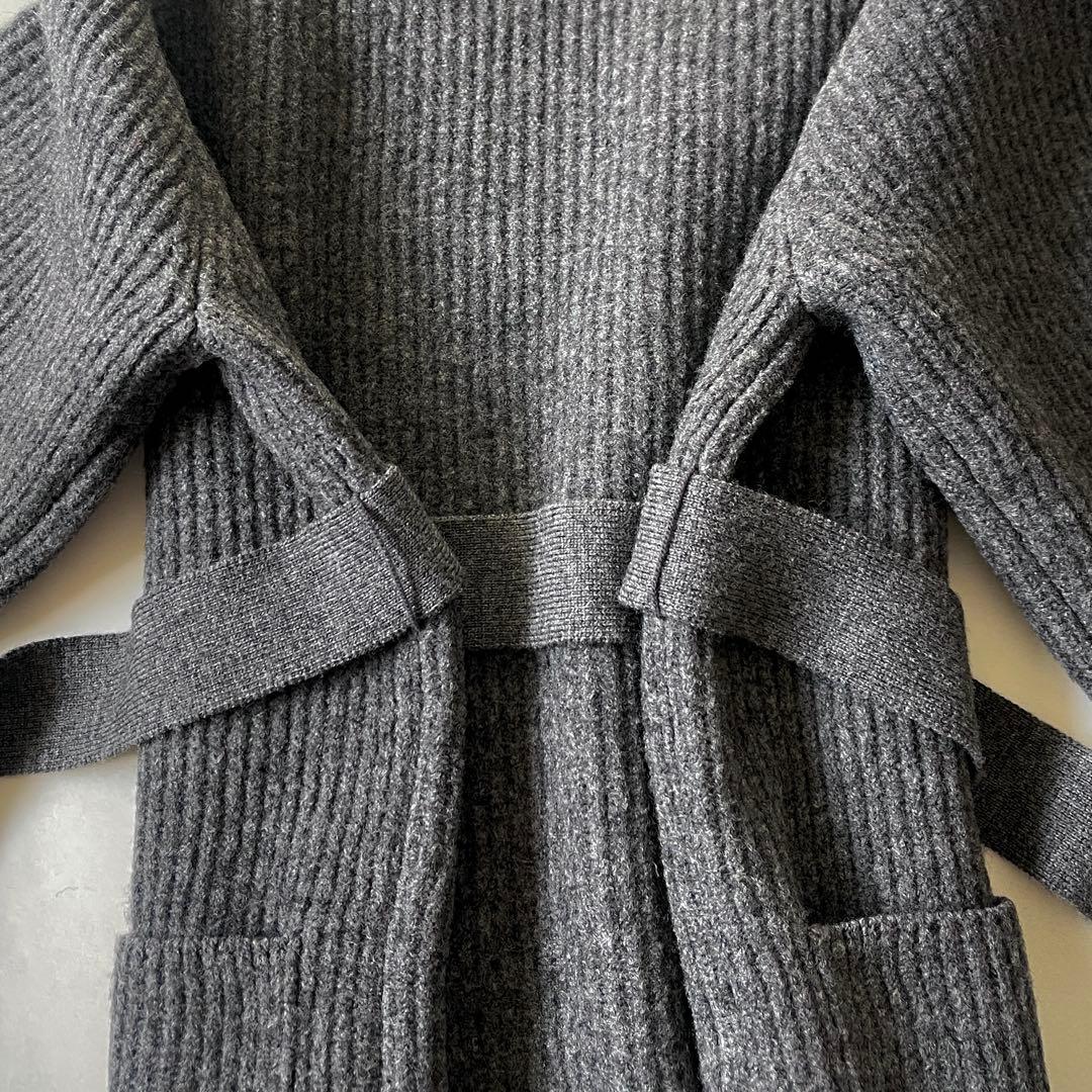 オーラリー リブニットカーディガン ベルト メリノウール 定価5.5万 2023