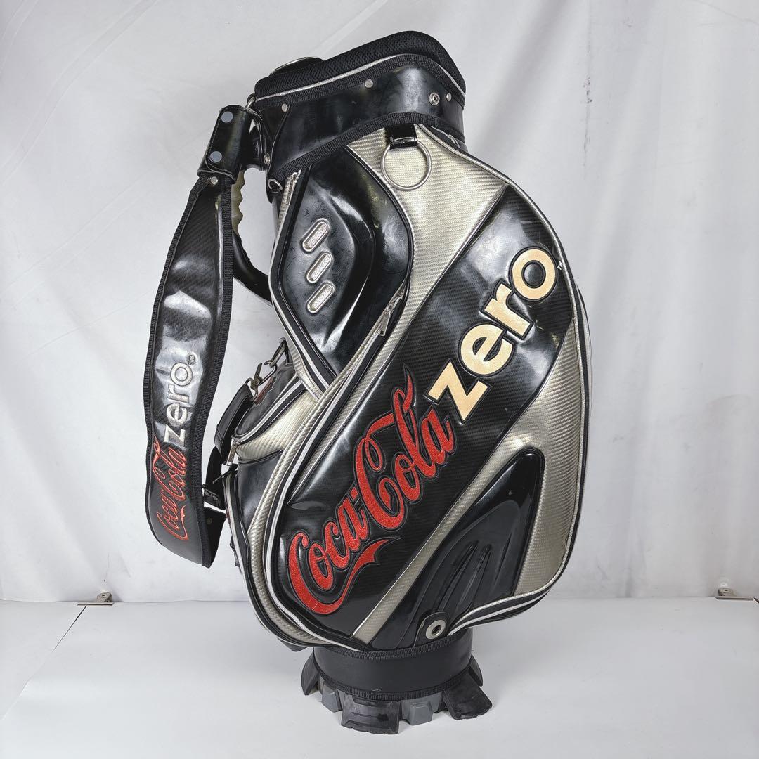コカコーラZERO キャディバッグ ゴルフバッグ フード付き 9.5型