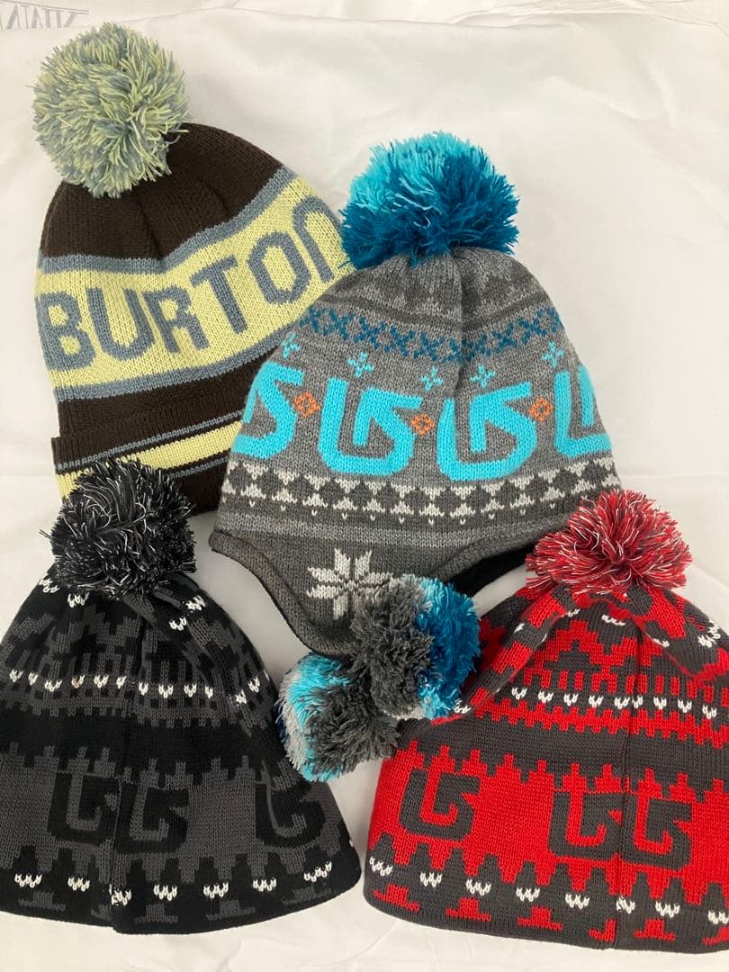 Burtonまとめて　ビーニー　ニット帽　ビンテージ　ボンボン