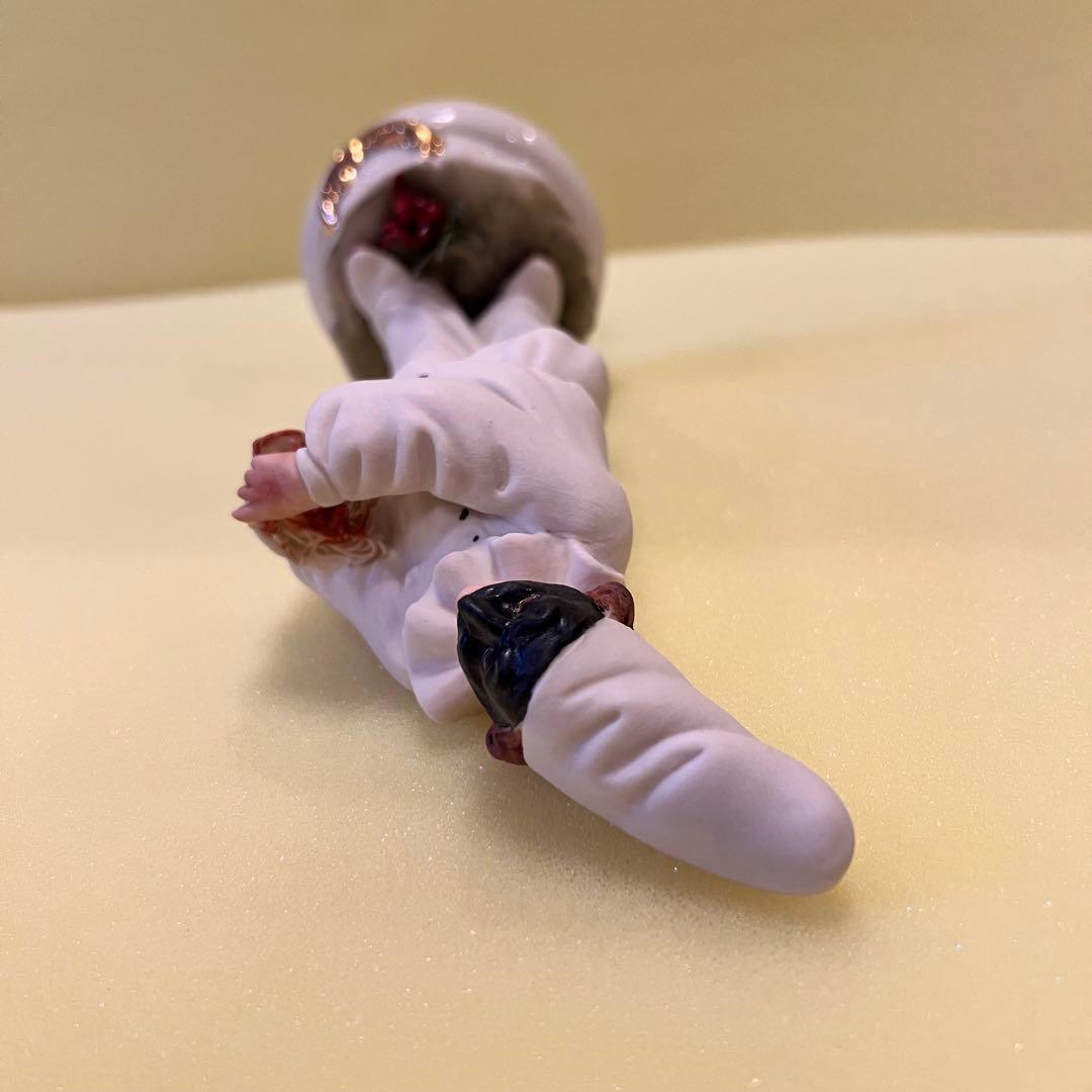 カポディモンテ　イタリア製　陶人形　ピエロ　置物　フィギュア　クリスマス　ギフト