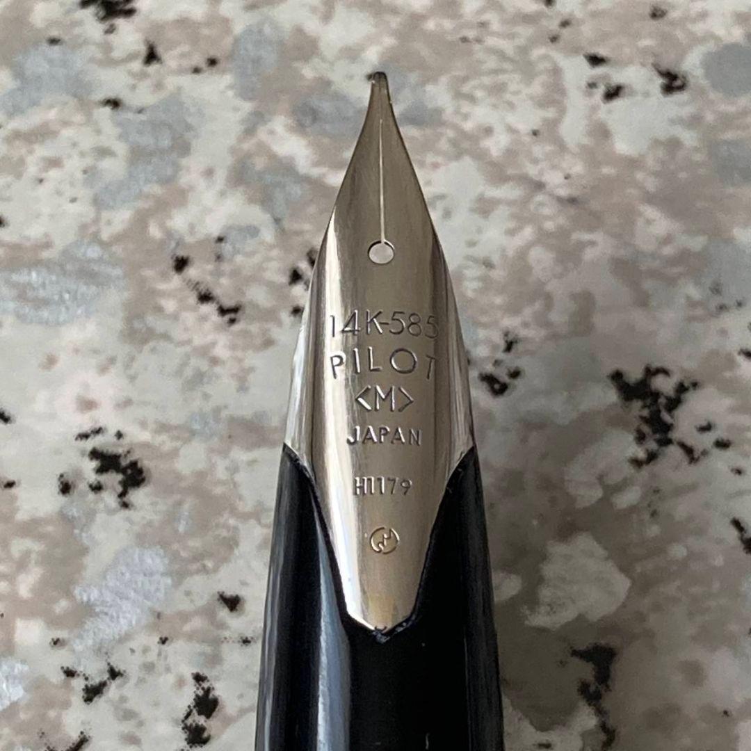 #001 オーバーホール済み 万年筆 PILOT カスタム シルバー 14k