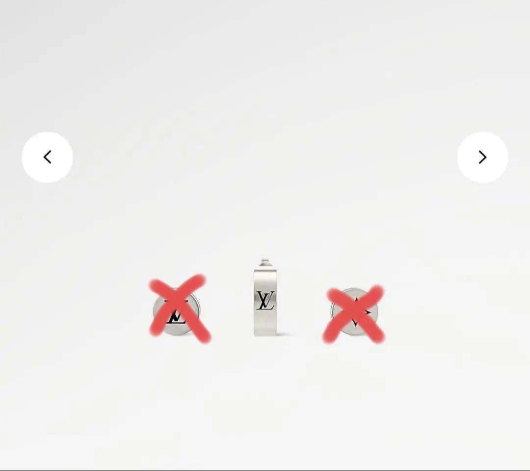 まいくろ　ルイ・ヴィトン　ピアス・LV テーラー　フープのみ