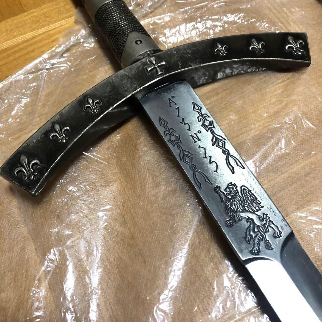 ＤＥＮＩＸ　刀剣　騎士団長ソード　西洋剣　洋刀　レプリカ　模造刀　シルバー　銀