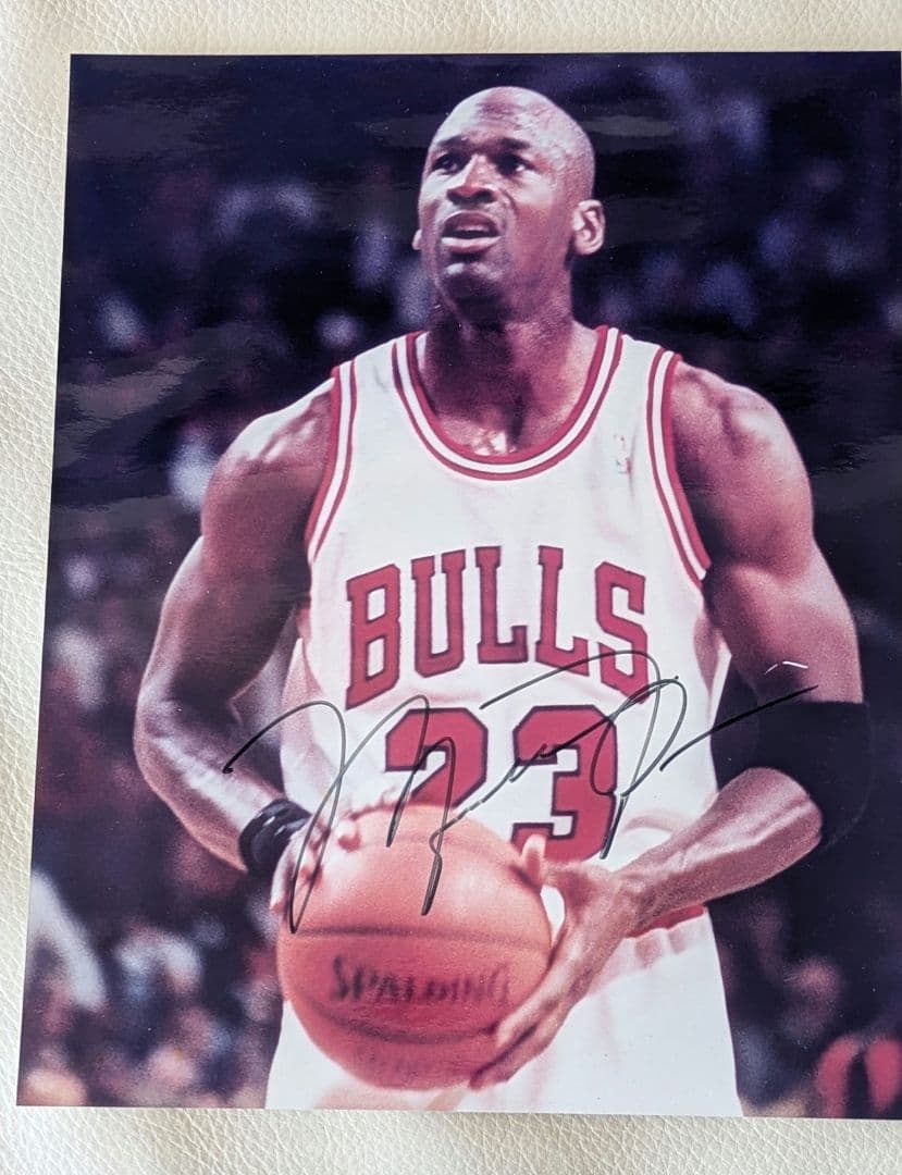マイケル・ジョーダン 直筆サイン 8ｘ10インチ フォト 写真 フレーム付き