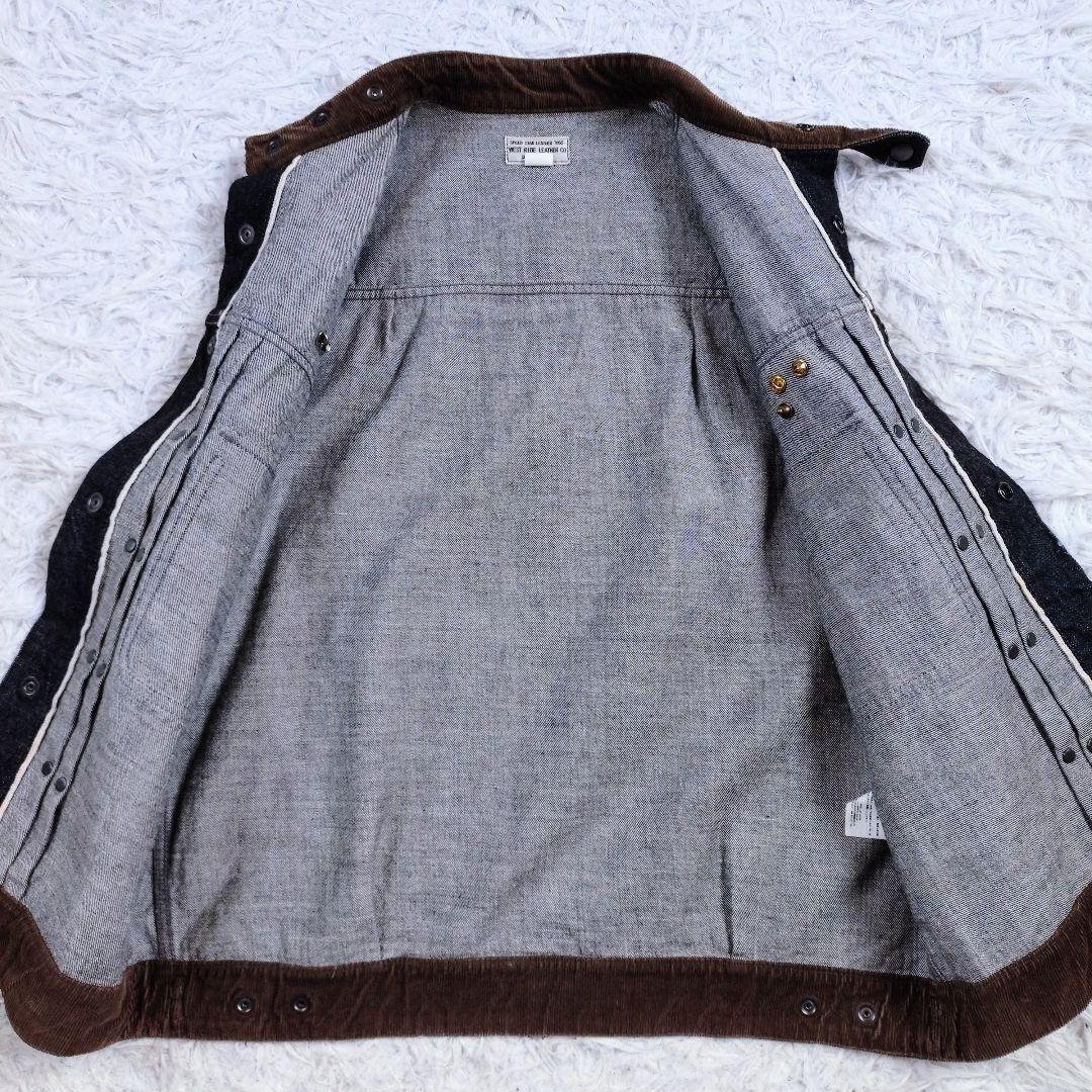 【レア高】WEST RIDE LEATHER CO　バイカーベスト　デニム　黒