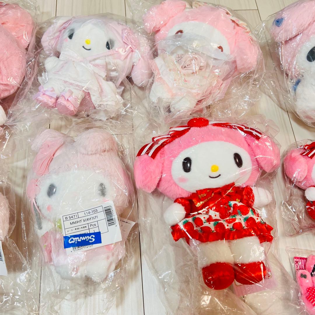 新品未使用　お顔厳選　27点　サンリオ　マイメロディ　ぬいぐるみ　マスコット