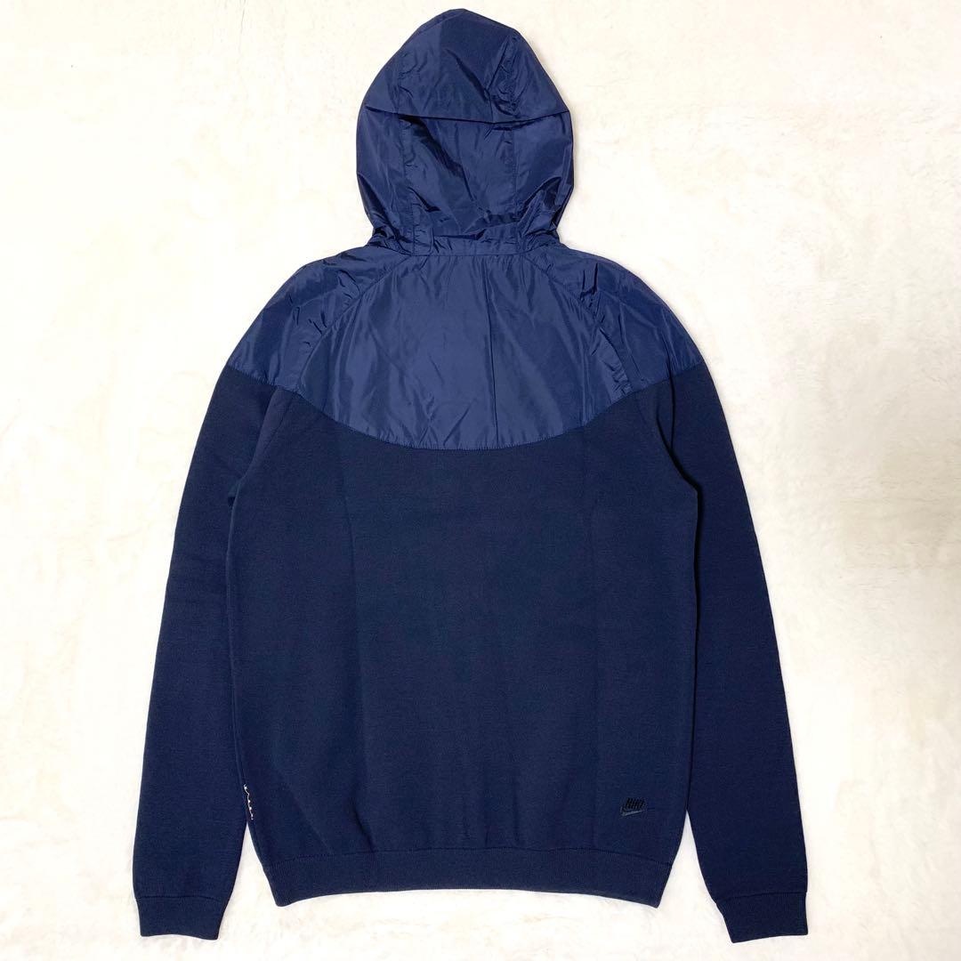 Nike Lab ニット ウィンドランナー パーカー イタリア製 ネイビー L