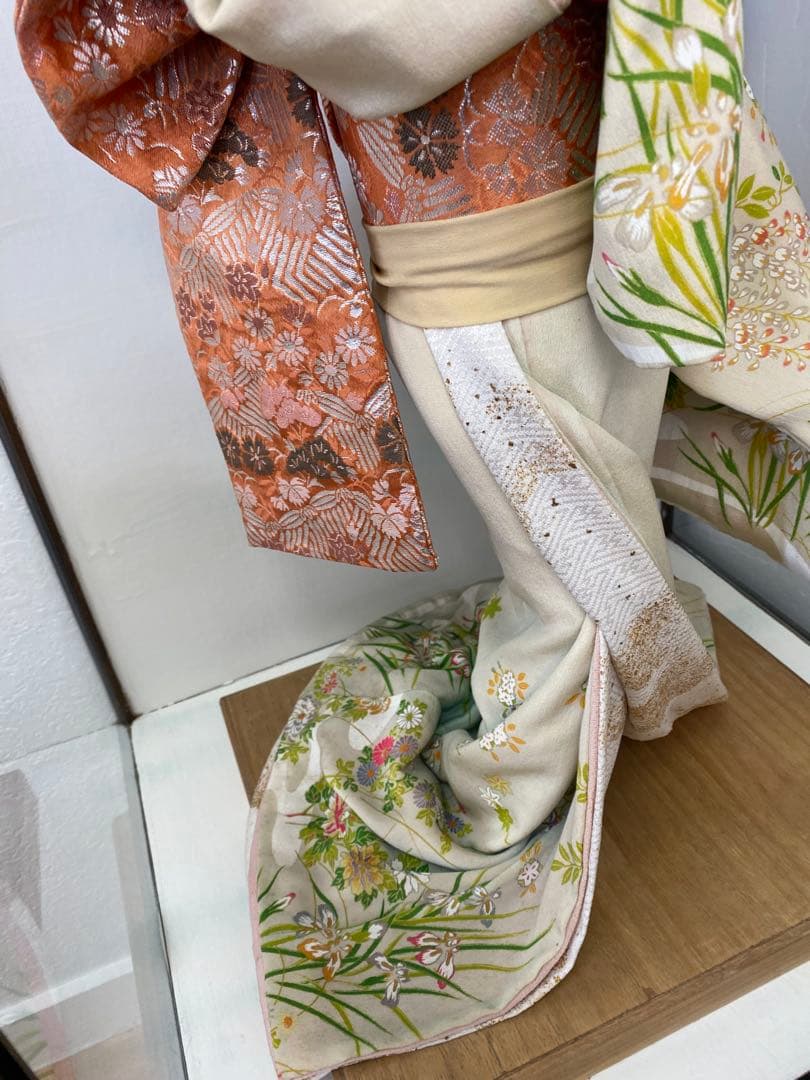 『手渡し限定』日本人形 ガラスケース付き　昭和レトロ