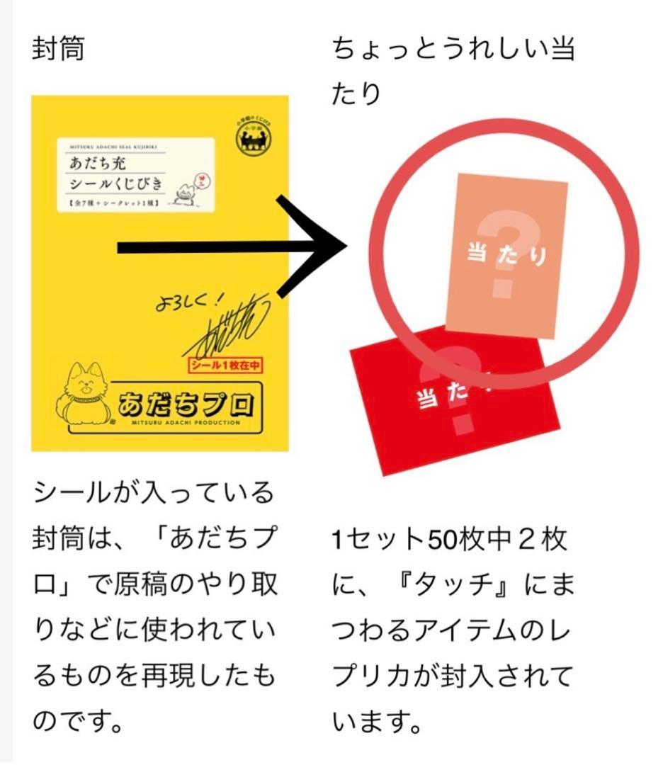 あだち充　あだち充展　レプリカ　シールくじびき　当たり　浅倉南　ブロマイド