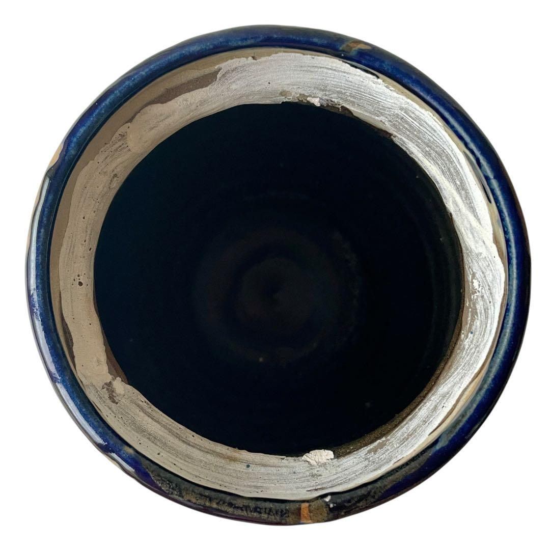 【希少】小橋川仁王 赤絵 水指 共箱 茶道具 花瓶 民藝 陶器 壺屋焼 やちむん