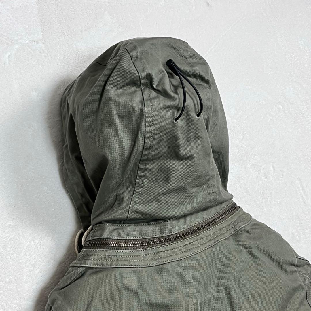 『デンハム』スウェディッシュアーミーフィールドコート フード脱着 キルティング