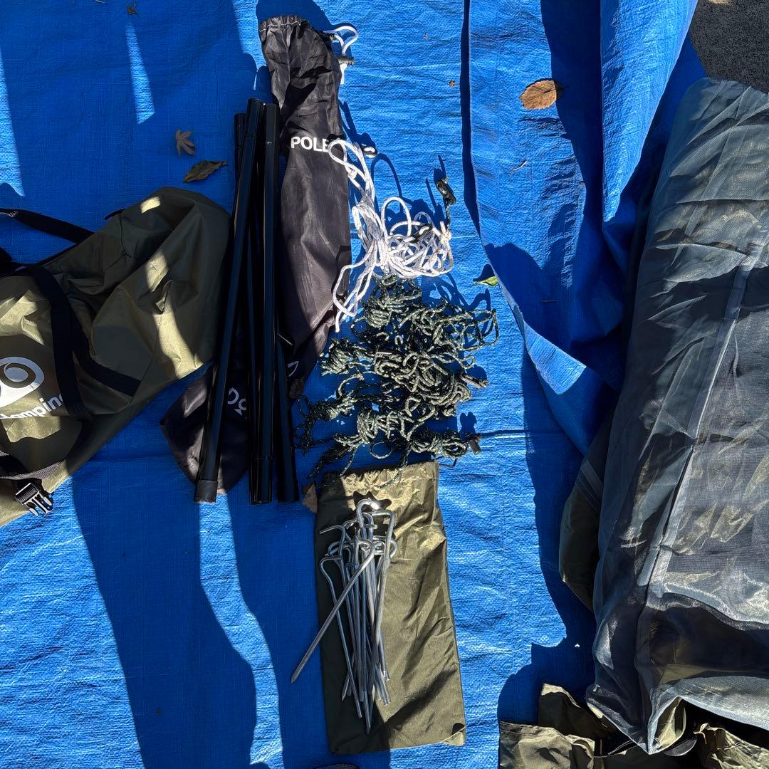 GO GLAMPING ワンポールテント カーキ　ソロ