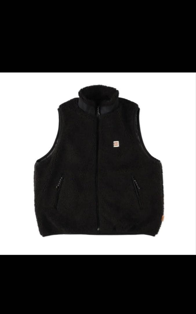 トップス SEE SEE BOA FLEECE VEST BLACK Msize