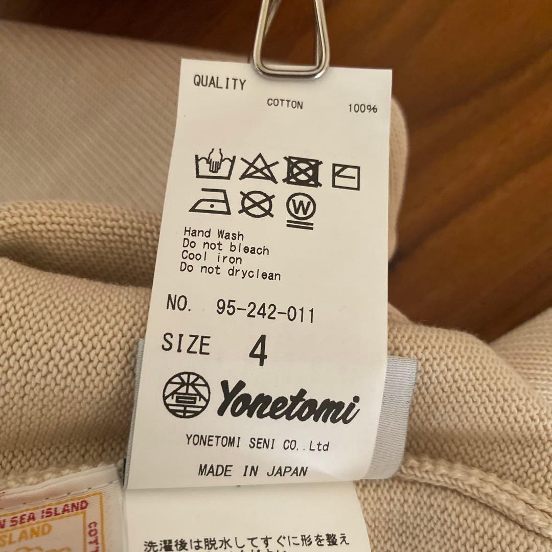 新品　Yonetomi / ヨネトミ　高級 セーター　ニット　日本製　サイズ４