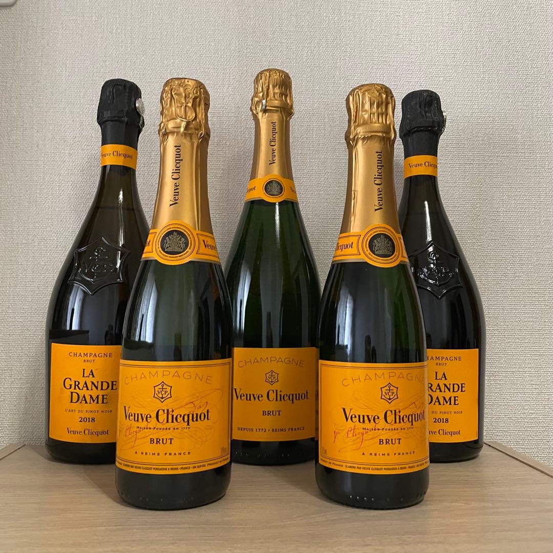 ヴーヴ クリコ グランダム 750ml 375ml 5 本セット