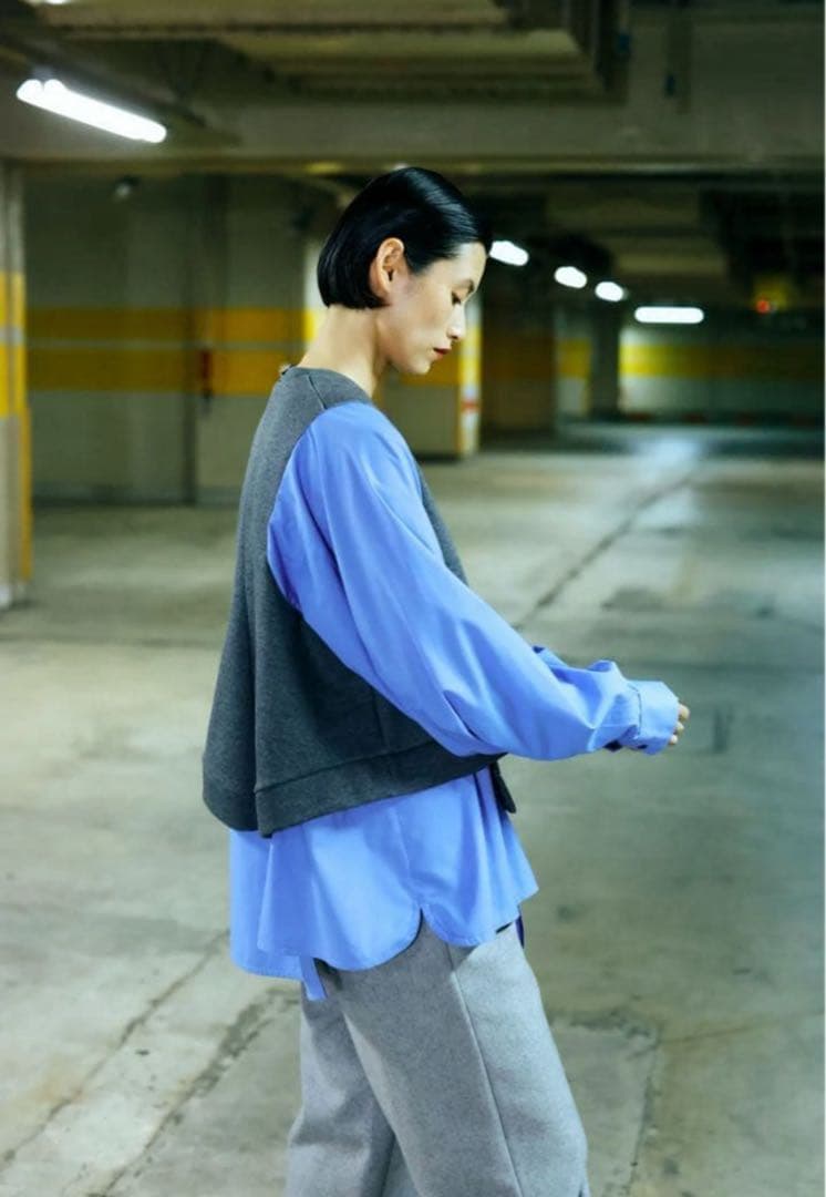 【美品】ENFOLD エンフォルド ダンボール レイヤードプルオーバー