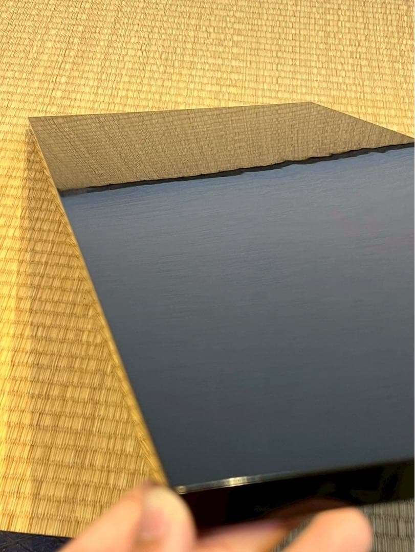 塗師 橘屋友七 希少作 真塗 長板 共箱 炉・風炉用 共箱 茶道具 江戸〜明治