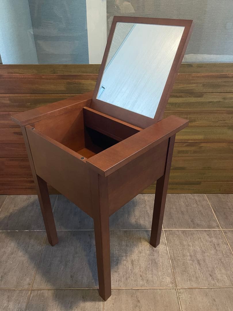 ねこ　美品■Muji無印良品 天然木バーチ材 ドレッサー/デスク+スツール