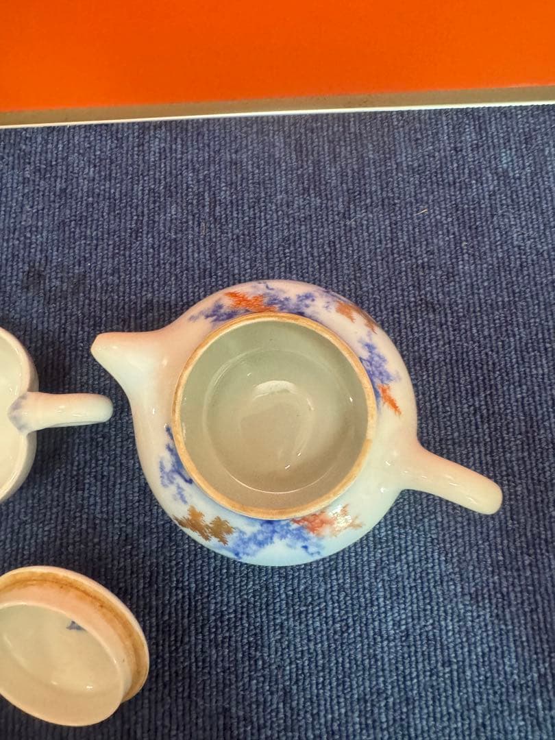 1682 深川製磁　オールド　桜文　急須1客　湯冷し1客　時代物