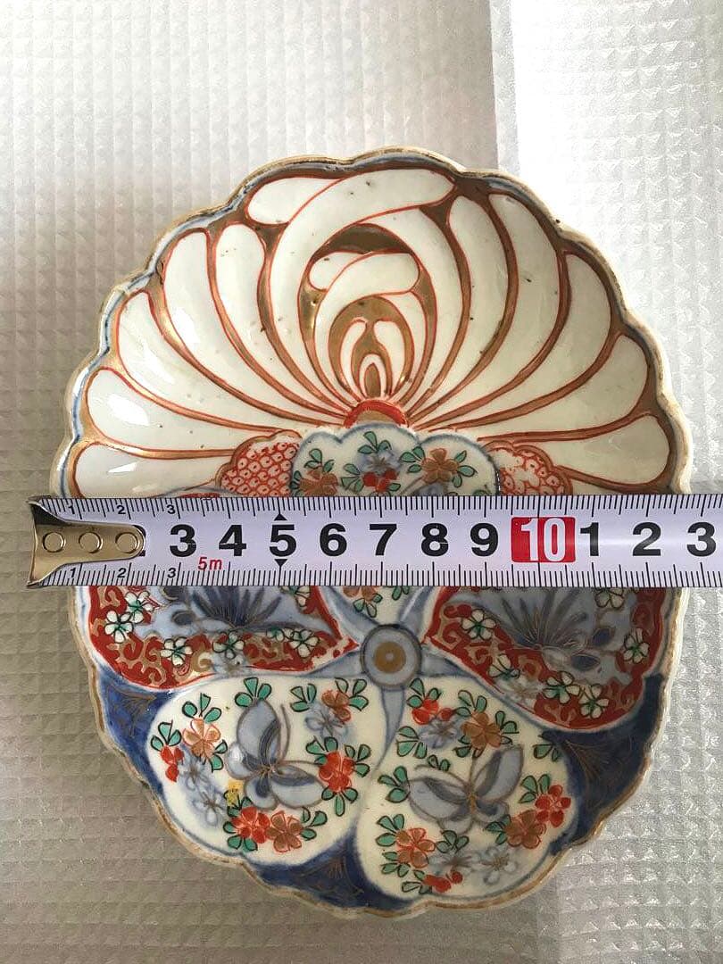 希少　肥蝶山　利平　古伊万里　有田焼　骨董皿　色絵 皿　年代物