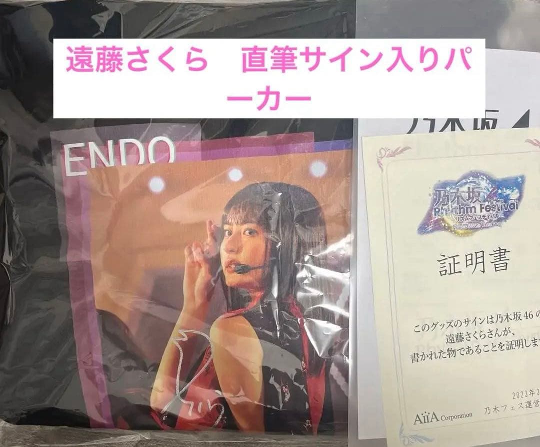 乃木坂46 遠藤さくら 直筆サイン入りパーカー