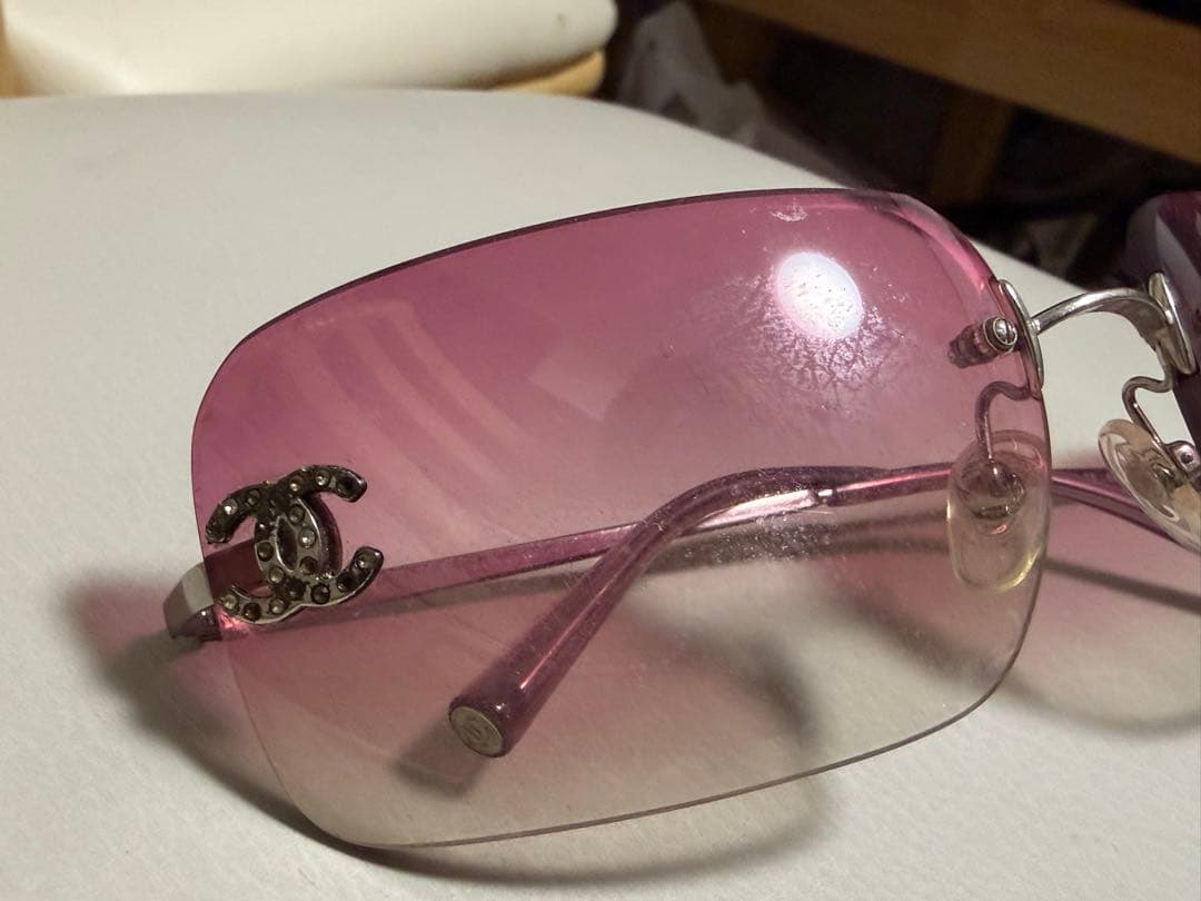 CHANEL シャネル　リムレス　スクエア　サングラス　ココマーク