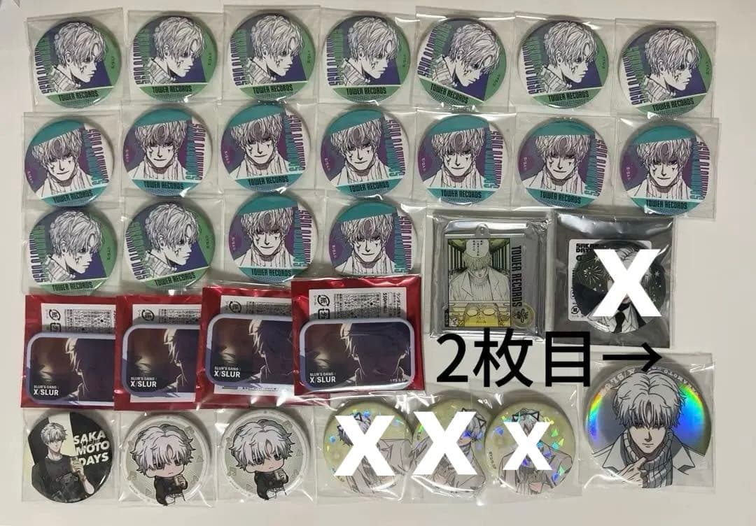 サカモトデイズ スラー 有月憬 缶バッジ ステッカー 特典