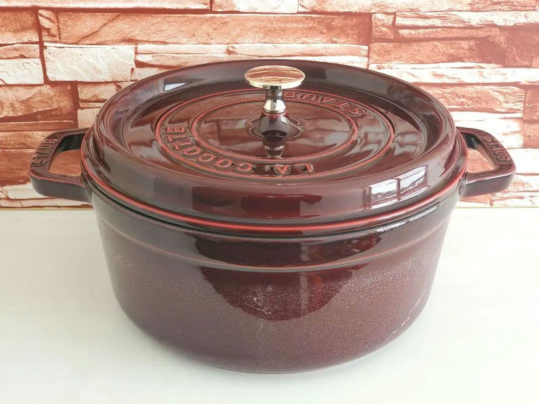 【週末価格】staub ピコ・ココット ラウンド 　24㎝　ストウブ