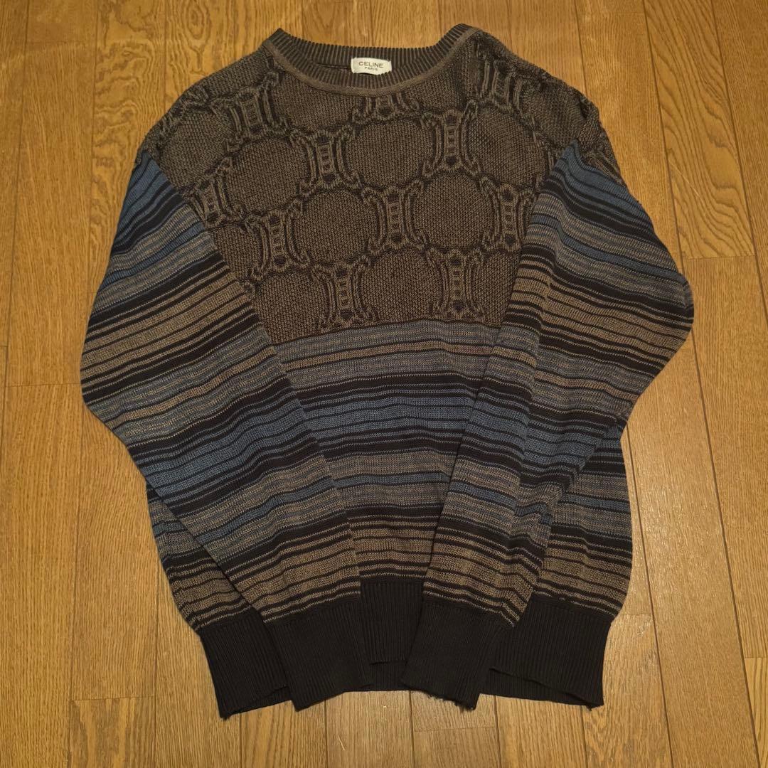 CELINE セリーヌ マカダム柄 ニット