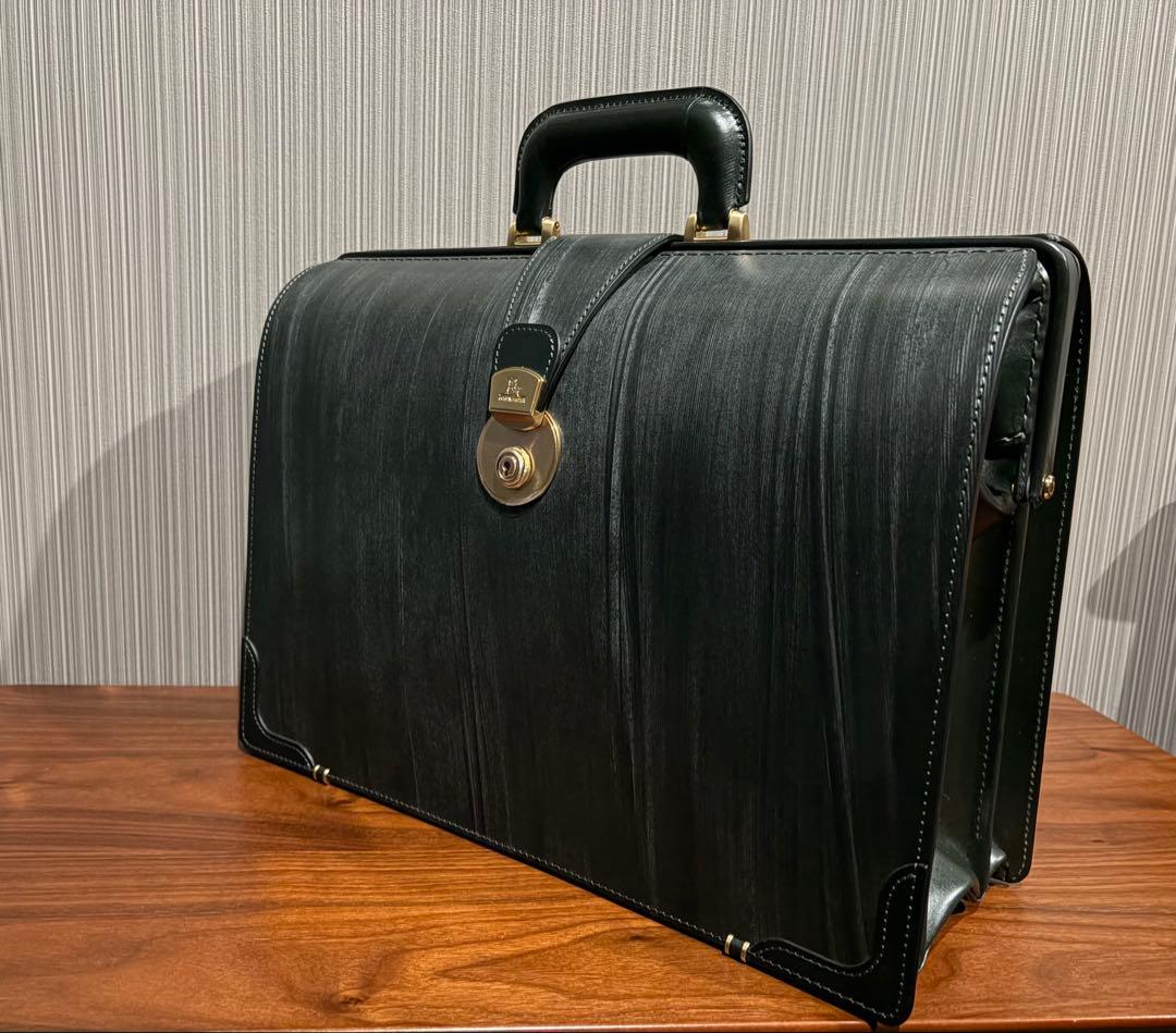 ココマイスター ダレスバッグ モスグリーン 未使用・銀座直営店購入