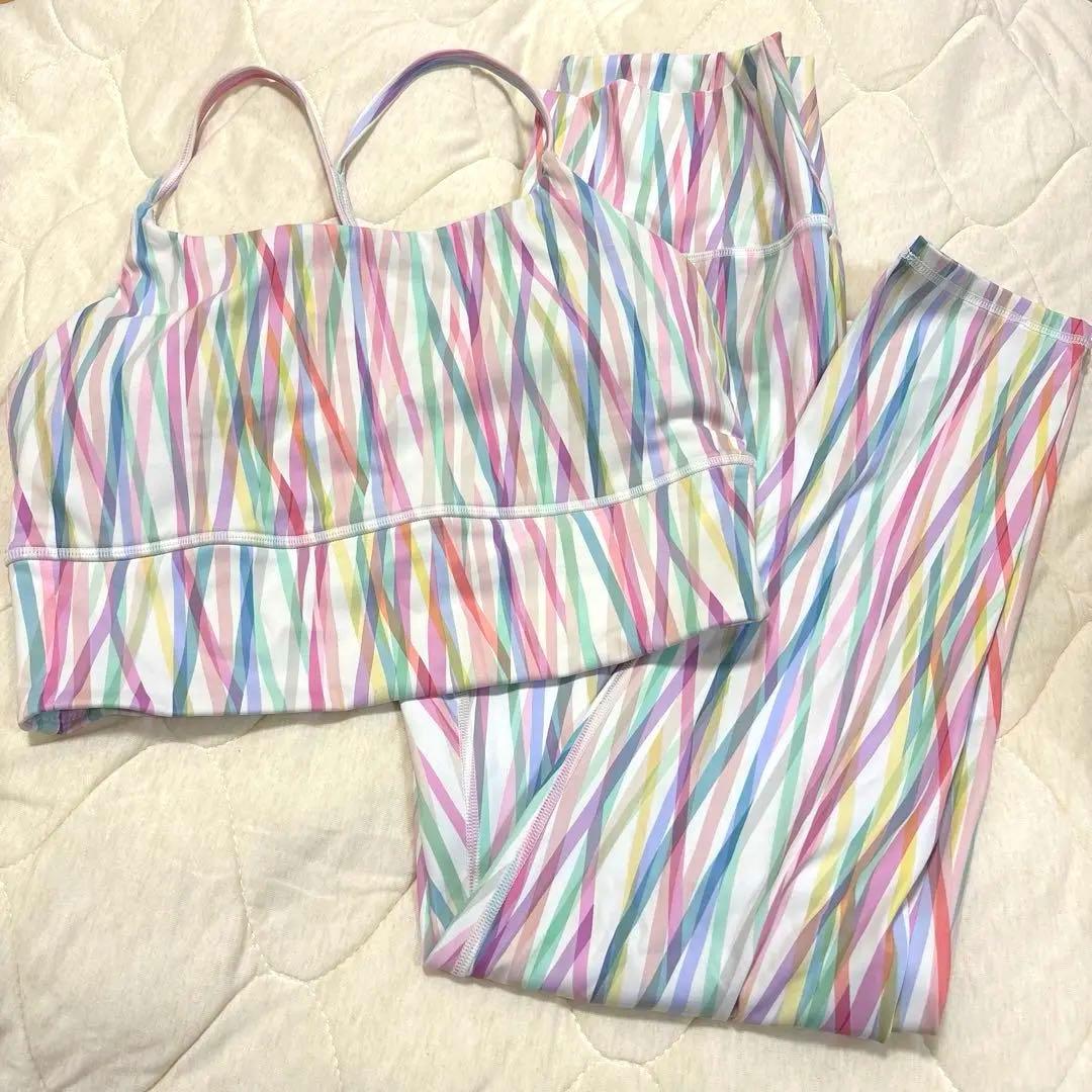 SUKALA ストライプ柄 ヨガウェア Lサイズ