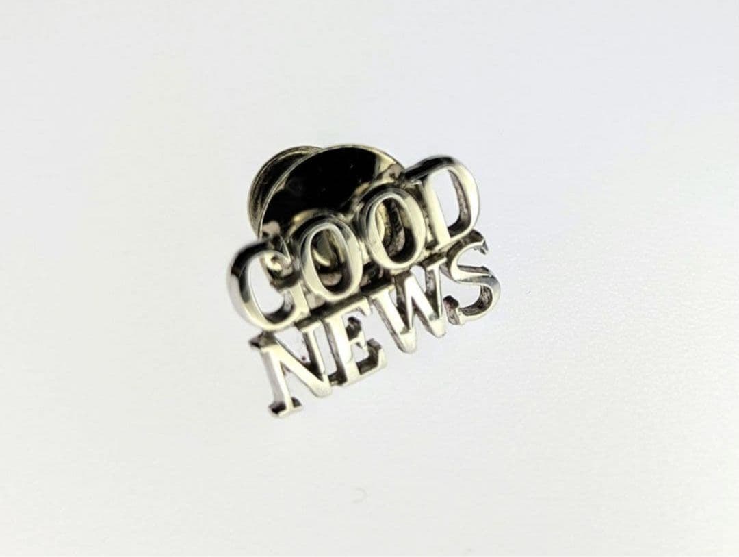 Tiffany Good News ピン ティファニー　ピン留め具付き　70s