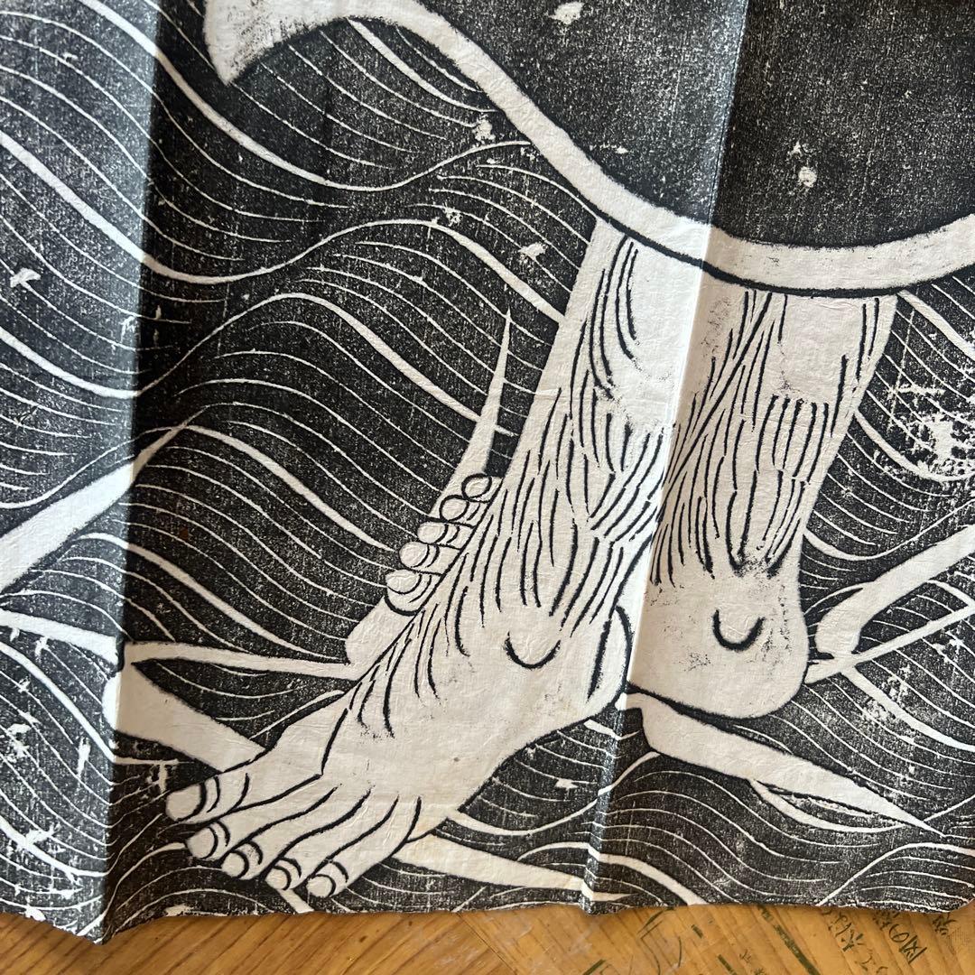 拓本 達磨東渡図 紙面110×53cm