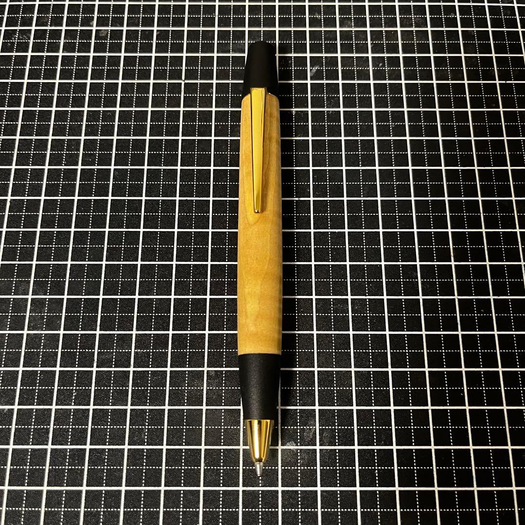 野原工芸 ボールペン ロータリー 栃縮杢