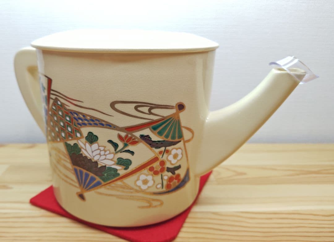 送料込【逢絢亭・新品】茶道具 水屋道具 片口水注 京焼 扇面流水 紙箱入り