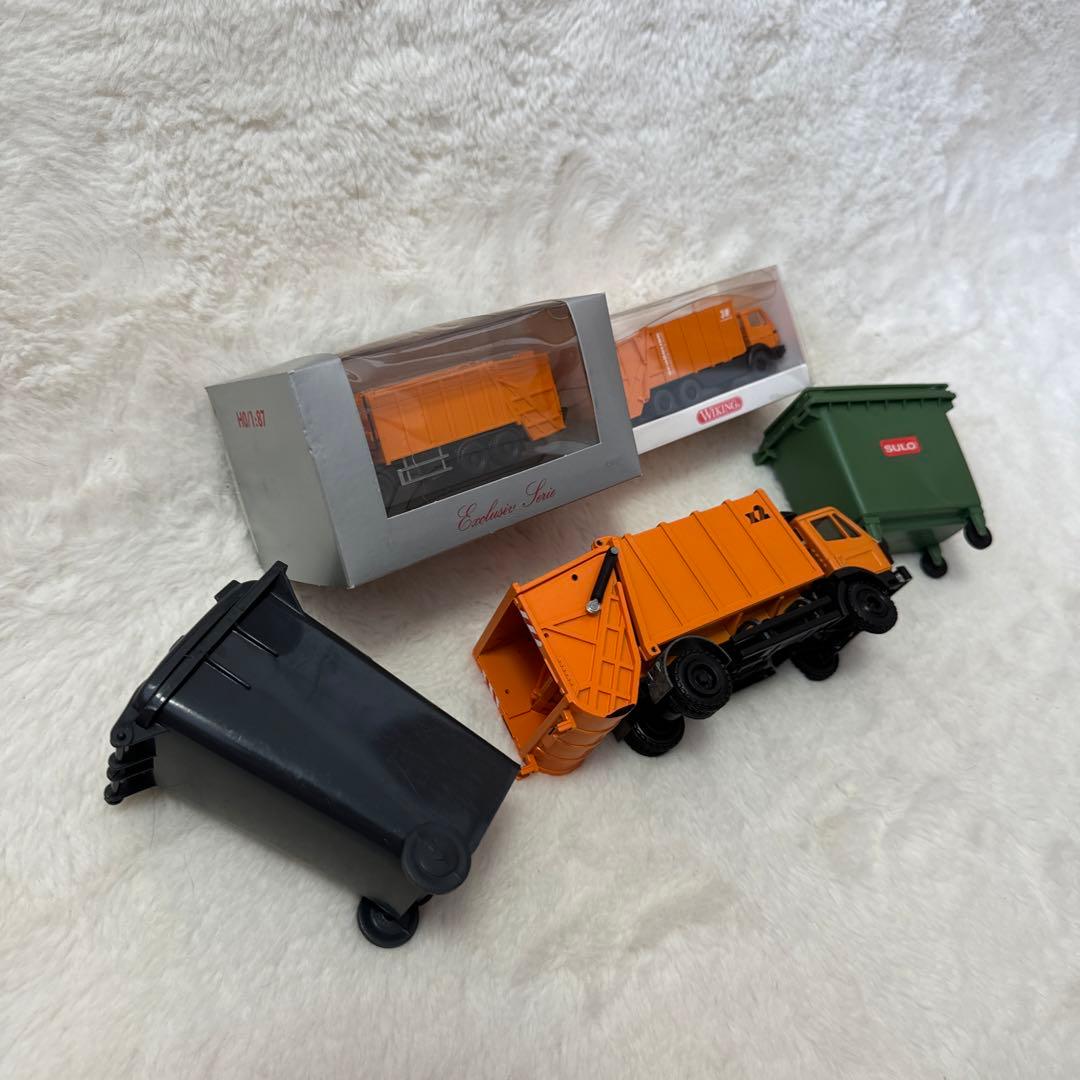 ドイツherpa miniatur社メルセデスベンツ ごみ収集車 ミニカーセット