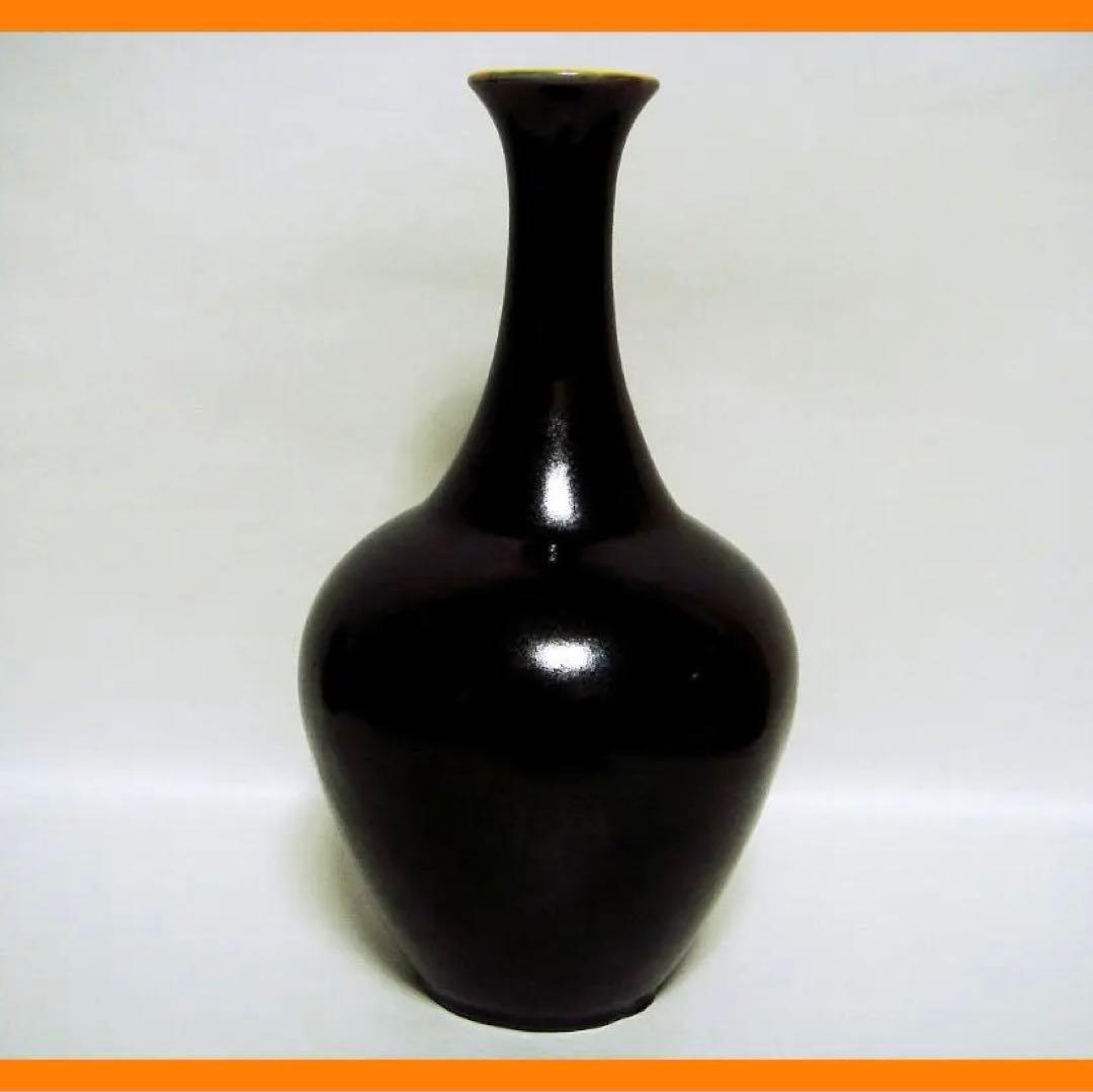 102『九谷 花生 花瓶 壺 共箱』五十吉　/骨董品 古美術 古玩 アンティーク